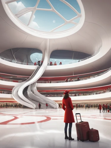 futuristic art museum,futuristic architecture,sky space concept,musical dome,oval forum,baggage hall,skating rink,3d rendering,transport hub,dulles,ulaanbaatar station,school design,calatrava,concert hall,airport terminal,render,concept art,ice rink,violin woman,concert venue,Conceptual Art,Fantasy,Fantasy 11