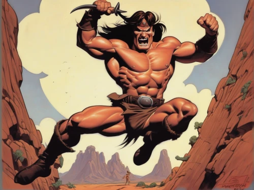 hercules,wolverine,hercules winner,barbarian,tarzan,he-man,muscle man,minotaur,macho,strongman,paleolithic,wolfman,greyskull,cave man,caveman,spartan,marvel comics,hellboy,god of thunder,neanderthal,Illustration,American Style,American Style 05