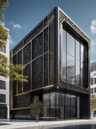 cubic house,glass facade,cube house,modern architecture,3d rendering,jewelry（architecture）,building honeycomb,glass building,metal cladding,glass facades,archidaily,modern office,solar cell base,office building,arq,frame house,appartment building,eco-construction,modern building,cube stilt houses,Illustration,Black and White,Black and White 03