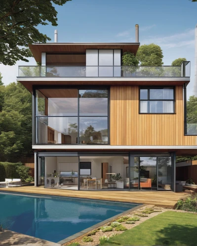 modern house,mid century house,modern architecture,dunes house,timber house,3d rendering,eco-construction,wooden house,house by the water,cubic house,smart house,contemporary,residential house,modern style,landscape design sydney,house shape,pool house,luxury property,holiday villa,new england style house,Illustration,American Style,American Style 14