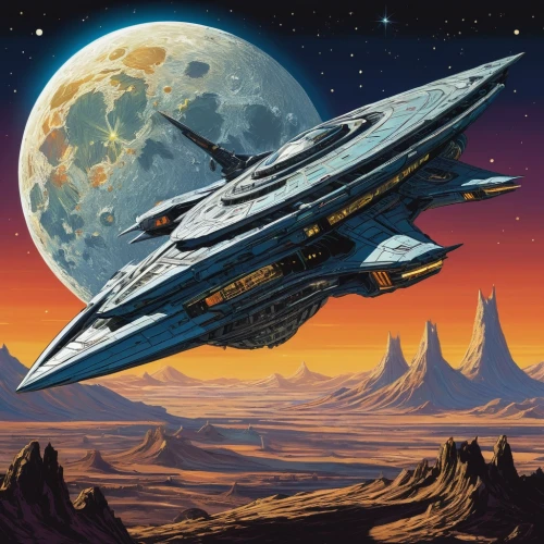 delta-wing,starship,spaceplane,x-wing,space ships,uss voyager,space voyage,star ship,space tourism,chrysler concorde,fast space cruiser,vulcania,vulcan,voyager,spacecraft,space craft,trek,concorde,sci fiction illustration,millenium falcon,Illustration,Japanese style,Japanese Style 05