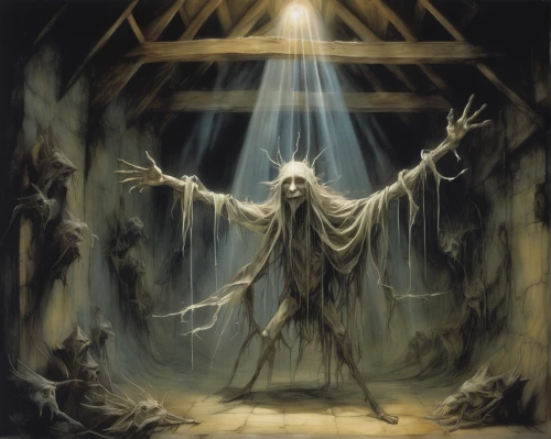light bearer,pall-bearer,dance of death,hall of the fallen,angel of death,sepulchre,apparition,grimm reaper,the ghost,death god,hag,the threshold of the house,proclaim,death angel,uriel,ghost catcher,grave light,prophet,druids,priestess,Illustration,Realistic Fantasy,Realistic Fantasy 14