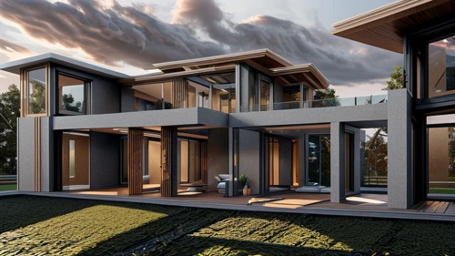 3d rendering,modern house,cubic house,render,modern architecture,frame house,smart house,dunes house,luxury home,eco-construction,folding roof,modern style,contemporary,cube house,wooden house,residential house,roof landscape,3d rendered,luxury property,3d render