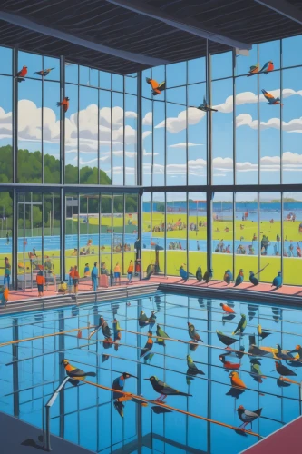 leisure facility,underwater sports,swimming pool,leisure centre,dolphinarium,aqua studio,thermae,outdoor pool,swimmers,ski facility,finswimming,gymnastics room,swim ring,swimming people,schwimmvogel,young swimmers,skating rink,swimmer,facility,dolphin school,Conceptual Art,Daily,Daily 29