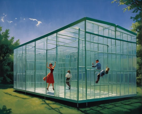 greenhouse cover,greenhouse,greenhouse effect,mirror house,will free enclosure,quarantine bubble,leek greenhouse,hahnenfu greenhouse,aviary,glass pane,water cube,safety glass,bird cage,structural glass,insect house,cube house,plexiglass,frame house,enclosure,glass building,Illustration,Retro,Retro 10
