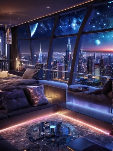 penthouse apartment,sky apartment,sky space concept,apartment lounge,futuristic architecture,ufo interior,modern living room,luxury suite,great room,futuristic landscape,livingroom,living room,home cinema,luxury property,luxury,spaceship space,luxury hotel,luxury real estate,futuristic,spaceship,Conceptual Art,Sci-Fi,Sci-Fi 30