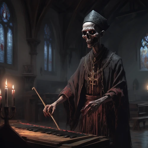 candlemaker,the abbot of olib,archimandrite,priest,divination,magus,watchmaker,psaltery,monks,occult,tinsmith,high priest,undead warlock,game illustration,pall-bearer,candlemas,organist,clergy,medieval hourglass,chess player,Illustration,Children,Children 02