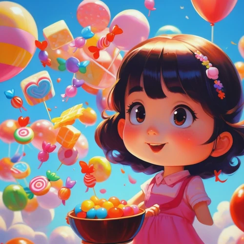 little girl with balloons,colorful balloons,pink balloons,balloon,star balloons,candies,balloons,balloons flying,candy island girl,happy birthday balloons,baloons,rainbow color balloons,balloon trip,candy,ballooning,heart balloons,ballon,sweets,water balloons,soft pastel,Conceptual Art,Fantasy,Fantasy 19