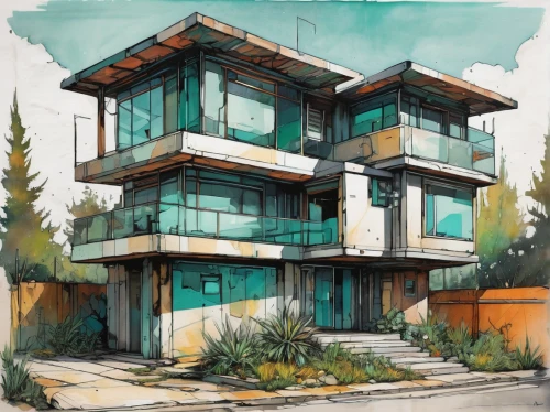 house drawing,mid century house,houses clipart,house painting,mid century modern,cubic house,modern architecture,apartment building,apartments,apartment house,dunes house,an apartment,contemporary,housing,modern house,frame house,apartment complex,kirrarchitecture,residential,balconies,Illustration,Realistic Fantasy,Realistic Fantasy 23