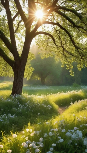 meadows of dew,spring morning,spring nature,meadow landscape,aaa,green meadow,spring sun,meadow and forest,spring meadow,sunlight through leafs,flourishing tree,summer meadow,meadow,fairy forest,green landscape,spring background,grass blossom,blooming field,sunlight,morning light,Photography,General,Realistic