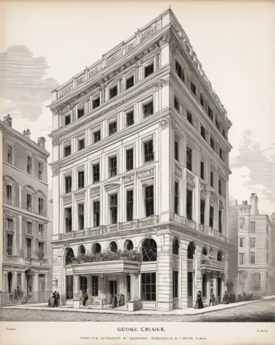 balmoral hotel,july 1888,athenaeum,grand hotel,peabody institute,xix century,lithograph,1905,department store,bond stores,willis building,fuller's london pride,old stock exchange,1906,advertisement,barberini,facade painting,palazzo,building exterior,multistoreyed,Art,Classical Oil Painting,Classical Oil Painting 39