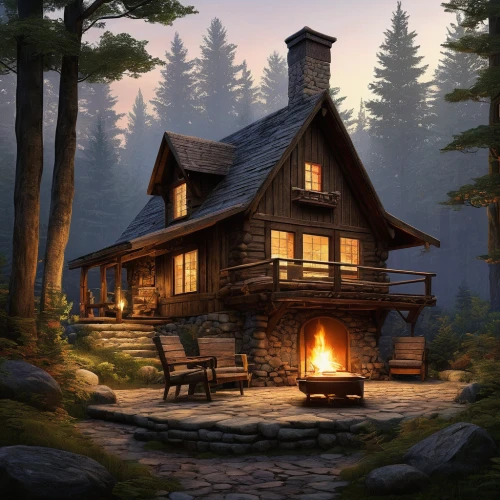 the cabin in the mountains,log cabin,log home,summer cottage,house in the forest,small cabin,cottage,house in mountains,house in the mountains,wooden house,lodge,cabin,chalet,beautiful home,home landscape,country cottage,log fire,fire place,little house,mountain hut,Art,Classical Oil Painting,Classical Oil Painting 32