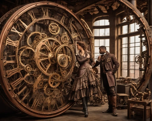 clockmaker,steampunk,steampunk gears,grandfather clock,watchmaker,clockwork,astronomical clock,ships wheel,pocket watch,longcase clock,time machine,cogwheel,pocket watches,ship's wheel,cogs,clocks,cryptography,iron wheels,anachronism,old clock,Illustration,Realistic Fantasy,Realistic Fantasy 13