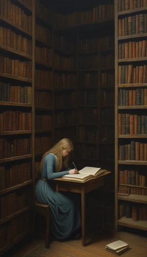 girl studying,child with a book,parchment,bibliology,reading owl,woman praying,scholar,bookworm,librarian,little girl reading,authorship,open book,meticulous painting,praying woman,blonde woman reading a newspaper,manuscript,study room,bookshelves,bookshelf,writing-book,Conceptual Art,Daily,Daily 30