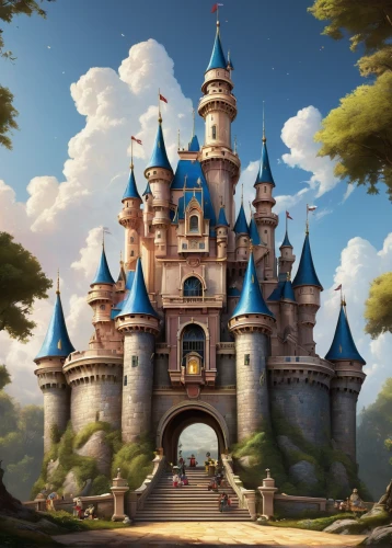 fairy tale castle,disney castle,fairytale castle,disneyland park,the disneyland resort,shanghai disney,cinderella's castle,castel,sleeping beauty castle,fantasy world,knight's castle,gold castle,castelul peles,castle of the corvin,castle,water castle,disney land,disney-land,fantasy landscape,fairy tale,Art,Classical Oil Painting,Classical Oil Painting 26