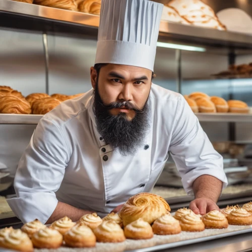 pastry chef,kanelbullar,pâtisserie,bakery products,viennoiserie,sufganiyah,kolach,sfogliatelle,choux pastry,cuisine of madrid,pan dulce,danish pastry,viennese cuisine,bombolone,pastries,freshly baked buns,cuban pastry,bakery,palmiers,bread rolls,Photography,General,Realistic