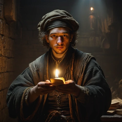 candlemaker,candlemas,middle eastern monk,bedouin,pilgrim,tinsmith,blacksmith,golden candlestick,pied piper,the third sunday of advent,biblical narrative characters,fortune teller,the first sunday of advent,lamplighter,burning candle,light a candle,merchant,a carpenter,candle wick,fire artist,Art,Classical Oil Painting,Classical Oil Painting 06