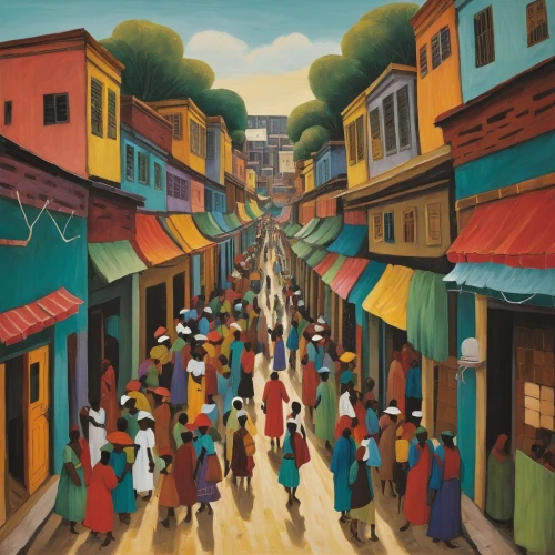 santiago di cuba,nicaraguan cordoba,haiti,khokhloma painting,honduras lempira,street scene,havana,antigua,cuba,honduras,cuba havana,baracoa,old havana,altos de chavon village,san cristobal,the market,souk,puerto rico,bazaar,vietnam,Art,Artistic Painting,Artistic Painting 25