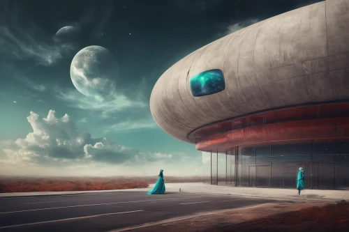 futuristic landscape,futuristic art museum,futuristic architecture,sky space concept,alien planet,space port,alien world,airships,sci fiction illustration,scifi,photomanipulation,planetarium,world digital painting,photo manipulation,lunar landscape,heliosphere,spaceship space,space ship,sci-fi,sci - fi,Photography,Documentary Photography,Documentary Photography 32