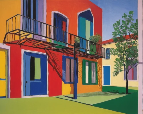 burano,colorful facade,townhouses,burano island,house painting,apartment house,hanging houses,facade painting,row houses,balconies,mondrian,apartment building,an apartment,apartment buildings,apartment block,apartment complex,escher village,houses clipart,athens art school,apartments,Art,Artistic Painting,Artistic Painting 40