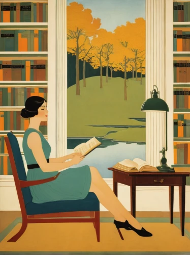 women's novels,tea and books,vintage illustration,reading room,book illustration,coffee and books,vintage books,girl studying,relaxing reading,reading,publish a book online,read a book,bookshelves,library book,jane austen,publish e-book online,distance learning,sci fiction illustration,retro 1950's clip art,distance-learning,Illustration,Retro,Retro 15
