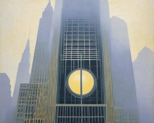 chrysler building,art deco,metropolis,matruschka,travel poster,art deco background,skycraper,art deco ornament,high-rises,art deco woman,the skyscraper,rockefeller plaza,tall buildings,skyscrapers,sky city,skyscraper,city scape,cityscape,moon phase,1wtc,Illustration,Retro,Retro 15