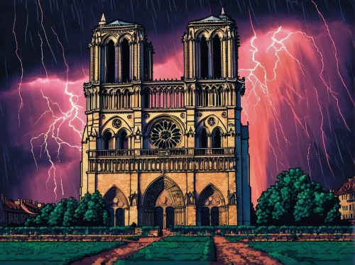 notredame de paris,notre dame,notre-dame,saint michel,notre dame de sénanque,paris,san galgano,paris clip art,cathedral,french digital background,bordeaux,haunted cathedral,world digital painting,metz,arc de triomphe,the cathedral,eifel,thunderstorm,champ de mars,france,Unique,Pixel,Pixel 04