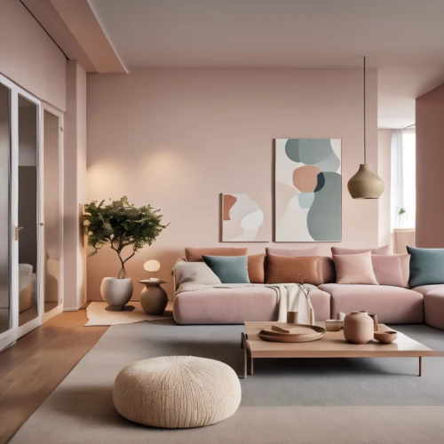 soft furniture,livingroom,living room,gold-pink earthy colors,modern decor,apartment lounge,modern living room,sofa set,an apartment,danish furniture,modern room,interior design,sitting room,pink chair,pastel colors,interiors,sofa,contemporary decor,furniture,mid century modern