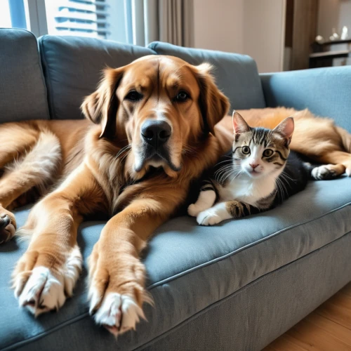 dog - cat friendship,dog and cat,pet vitamins & supplements,companionship,loveseat,companion dog,caregiver,cuddling,best friends,dog bed,pet adoption,adopt a pet,cuddled up,american wirehair,cuddle,snuggle,armrest,rescue dogs,home security,pets