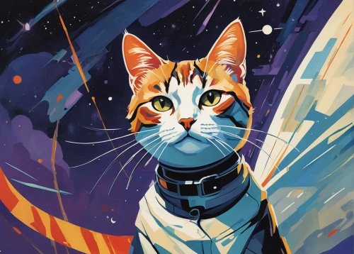 cat vector,cat sparrow,sci fiction illustration,capricorn kitz,firestar,space tourism,emperor of space,cat on a blue background,red tabby,cat-ketch,calico cat,space art,astronomer,space travel,cat image,cat warrior,spacefill,vector illustration,astro,astronaut,Conceptual Art,Oil color,Oil Color 08