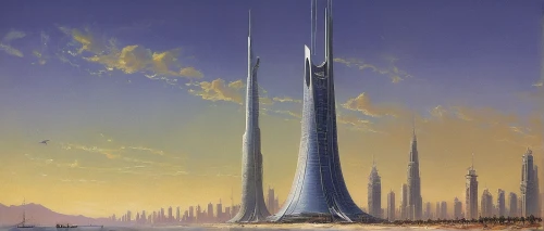 futuristic landscape,futuristic architecture,skyscrapers,the skyscraper,burj,skyscraper,dubai,skycraper,burj kalifa,international towers,cellular tower,khartoum,sky city,towers,urban towers,spire,power towers,sky space concept,monolith,skyline,Conceptual Art,Sci-Fi,Sci-Fi 19