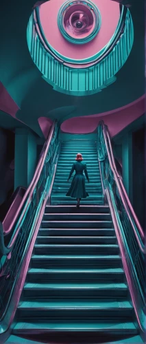 vertigo,stairwell,staircase,escalator,stairway,futuristic art museum,stair,futuristic,ufo interior,abduction,icon steps,stairs,dr. manhattan,matrix,panopticon,spiral staircase,spaceship space,revolving,underworld,descent,Conceptual Art,Sci-Fi,Sci-Fi 29