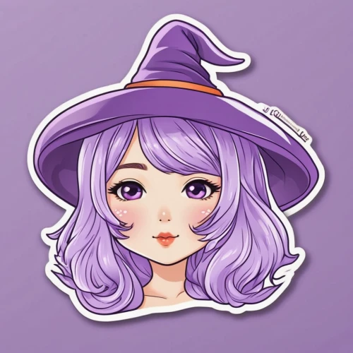 witch's hat icon,witch hat,halloween witch,halloween vector character,witch's hat,witch ban,witch,witches hat,acerola,witch broom,halloween icons,witches' hats,halloween illustration,violet head elf,autumn icon,celebration of witches,twitch icon,patchouli,costume hat,stylized macaron,Unique,Design,Sticker