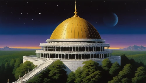 observatory,temples,federation,tower of babel,musical dome,granite dome,stupa,planetarium,dhammakaya pagoda,temple fade,mortuary temple,hall of supreme harmony,gold castle,overtone empire,earth rise,copernican world system,watchtower,ancient civilization,somtum,vipassana,Conceptual Art,Sci-Fi,Sci-Fi 16