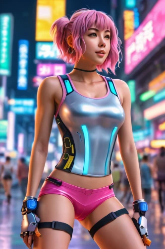 cyberpunk,sega,anime 3d,neon body painting,kotobukiya,retro girl,anime japanese clothing,world digital painting,harajuku,cyber,hk,nora,3d figure,anime girl,80s,hong,neon human resources,vector girl,city trans,nikuman,Illustration,Japanese style,Japanese Style 01