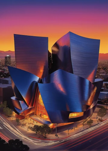 walt disney concert hall,disney concert hall,disney hall,walt disney center,performing arts center,futuristic art museum,futuristic architecture,artscience museum,santiago calatrava,soumaya museum,museum of science and industry,semper opera house,las vegas entertainer,dupage opera theatre,keith-albee theatre,opera house,guggenheim museum,imax,convention center,los angeles,Conceptual Art,Sci-Fi,Sci-Fi 21