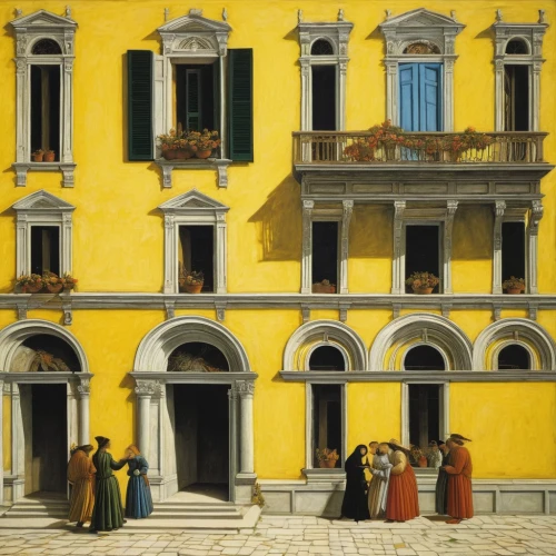 barberini,facade painting,italian painter,street scene,palazzo poli,naples,venetian,palazzo barberini,palazzo,woman house,venice square,venetian hotel,oberlo,house with caryatids,modena,piazza san marc,town house,genoa,facades,viareggio,Art,Classical Oil Painting,Classical Oil Painting 43