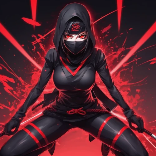 darth talon,cartoon ninja,ninjas,katana,shinobi,ninja,assassin,red background,red eyes,persona,scorpion,ninja star,on a red background,fire red eyes,fire background,balaclava,ninjutsu,red skin,bandana background,red