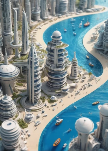 futuristic landscape,artificial islands,futuristic architecture,artificial island,dubai,ancient city,fantasy city,city cities,harbour city,imperial shores,futuristic,atlantis,dubai marina,jumeirah,abu dhabi,metropolis,urbanization,abu-dhabi,skyscraper town,dhabi,Illustration,Realistic Fantasy,Realistic Fantasy 19