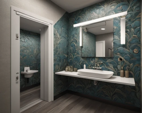 luxury bathroom,damask background,damask paper,search interior solutions,art nouveau design,damask,3d rendering,ceramic tile,wall plaster,ceramic floor tile,bathroom cabinet,bathroom,spanish tile,modern decor,interior design,washroom,interior modern design,interior decoration,the tile plug-in,room divider,Illustration,Black and White,Black and White 01