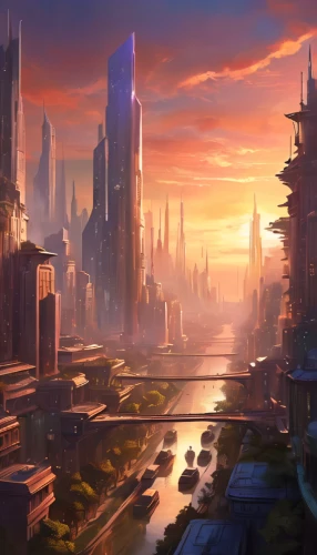 futuristic landscape,cityscape,ancient city,fantasy city,city skyline,city panorama,city cities,metropolis,city view,city scape,destroyed city,fantasy landscape,evening city,skyline,imperial shores,the city,post-apocalyptic landscape,fantasy world,cg artwork,view of the city