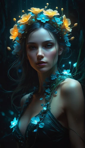 faery,faerie,water nymph,blue enchantress,elven flower,dryad,fantasy portrait,mermaid vectors,merfolk,mystical portrait of a girl,fantasy art,the enchantress,water lotus,rusalka,mermaid background,siren,blue rose,blue petals,fantasy picture,underwater background,Conceptual Art,Fantasy,Fantasy 11