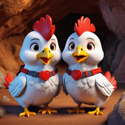 dwarf chickens,chicken run,chickens,chicken chicks,chicks,winter chickens,roosters,cockerel,chicken 65,poultry,chicken farm,chicken,chicken bird,fry ducks,hens,landfowl,chicken and eggs,fowl,birds with heart,bird couple,Unique,3D,3D Character