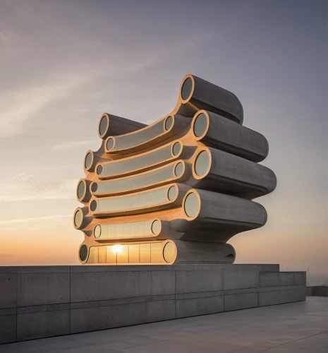futuristic architecture,steel sculpture,the pillar of light,futuristic art museum,monument protection,stack of letters,tubular anemone,multi storey car park,wind machines,autostadt wolfsburg,sky space concept,pillars,stack of books,columns,modern architecture,multi-storey,abacus,helix,spiral book,archidaily,Photography,General,Natural