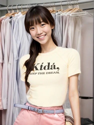 girl in t-shirt,tshirt,salesgirl,t-shirt printing,advertising clothes,isolated t-shirt,premium shirt,t-shirt,gap kids,t shirt,print on t-shirt,japanese idol,shilla clothing,lisaswardrobe,shirt,tees,tee,asian girl,t-shirts,active shirt