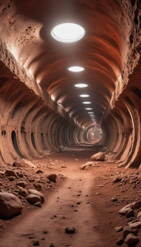 underground cables,sewer pipes,lava tube,underground garage,mining facility,drainage pipes,concrete pipe,wall tunnel,pipe insulation,underground,brick-kiln,red canyon tunnel,gold mining,salt mine,underground car park,canal tunnel,crypto mining,red earth,air-raid shelter,mining,Photography,General,Realistic