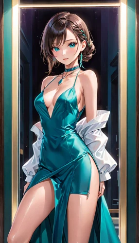 emerald,jasmine blue,honmei choco,mikuru asahina,cyan,diamond background,miku,piko,teal blue asia,poker primrose,iris,absinthe,ganai,teal,wiz,hatsune miku,cleopatra,diamond back,neo-burlesque,goddess of justice,Anime,Anime,Realistic