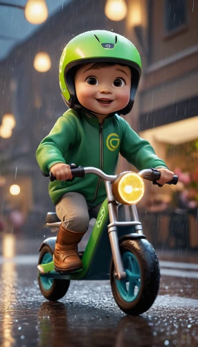 toy's story,cinema 4d,cute cartoon character,rain suit,toy story,scooter riding,playmobil,toy motorcycle,scooter,digital compositing,agnes,in the rain,raincoat,walking in the rain,b3d,motorcycle racer,little girl running,biker,tricycle,gnome skiing,Photography,General,Cinematic