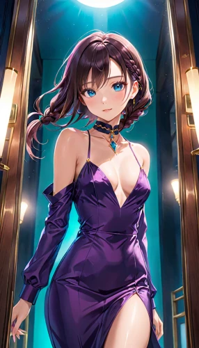 honmei choco,water nymph,one-piece swimsuit,mikuru asahina,velvet,venetia,at sea,underwater background,烧乳鸽,sanya,rusalka,purple dress,medusa,iris on piano,summer swimsuit,under the water,euphonium,lechona,swimsuit,wiz,Anime,Anime,Realistic