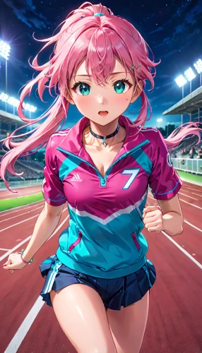 sports girl,track and field,track,female runner,sports game,kayano,cheering,volleyball,shot put,athletics,playing sports,tennis,tartan track,long jump,determination,running,discus throw,pole vaulter,athlete,sports,Anime,Anime,Realistic